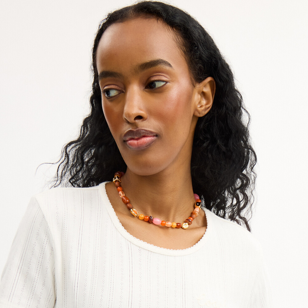 Coach Beaded Choker Necklace